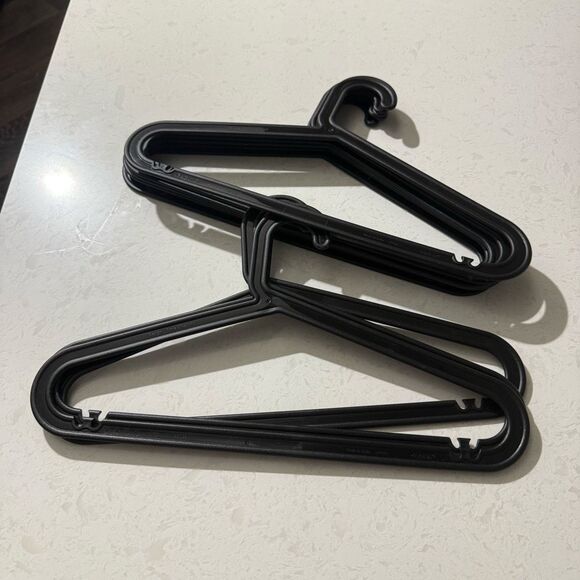 IKEA Bagis Discontinued Black Plastic Strong Heavy Duty Hangers (Set of 10) - Picture 5 of 5